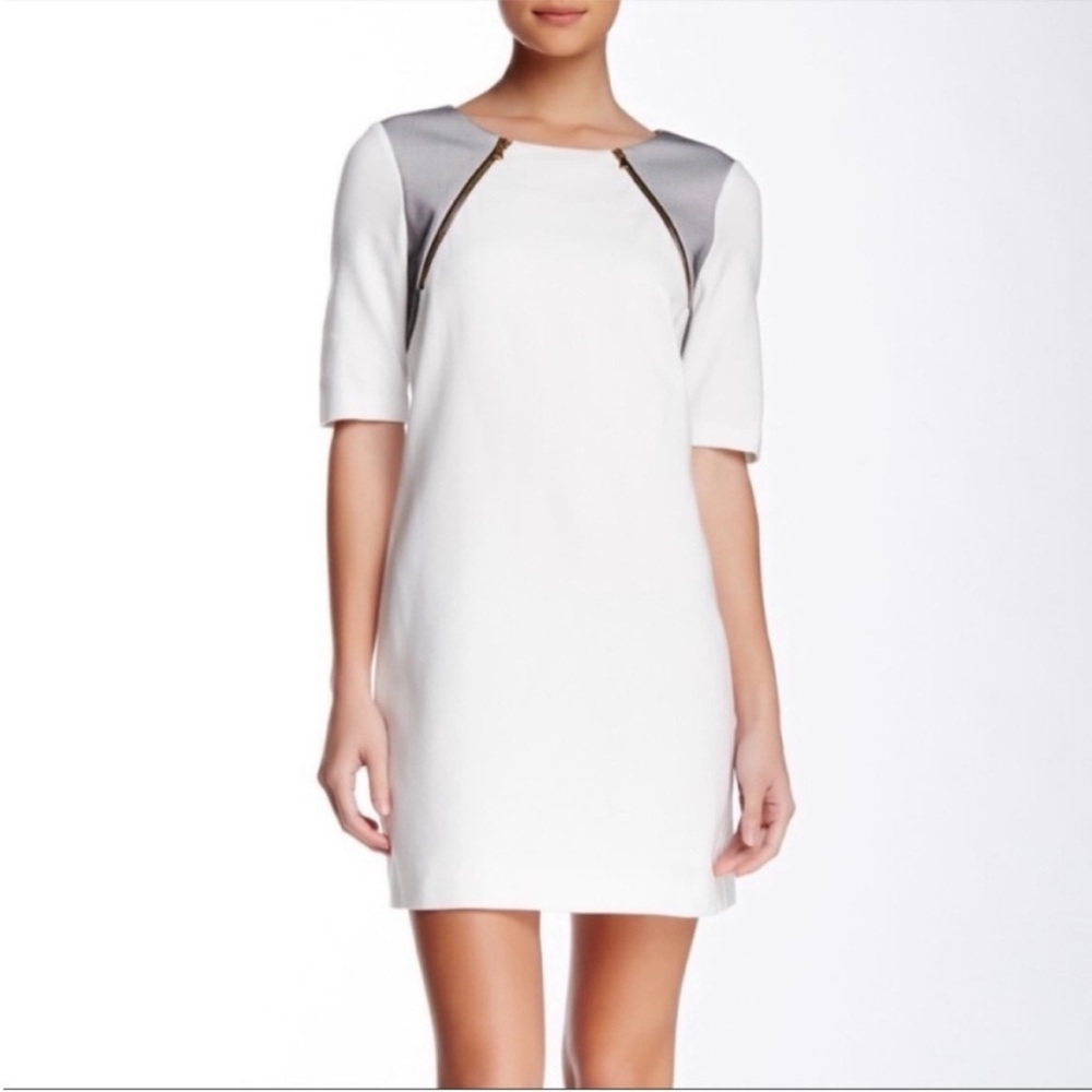 Trina Turk Milena Mesh Point Elbow Sleeve Dress Size 0